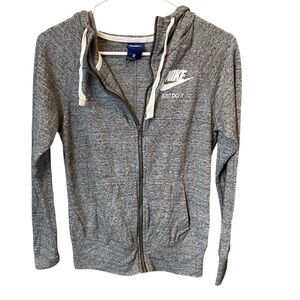 Nike Heather Gray Full-Zip Hoodie